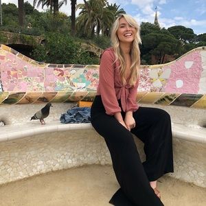 étophe studios dusty rose tie crop